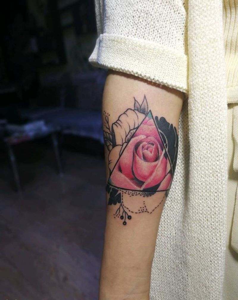 玫瑰花纹身图片