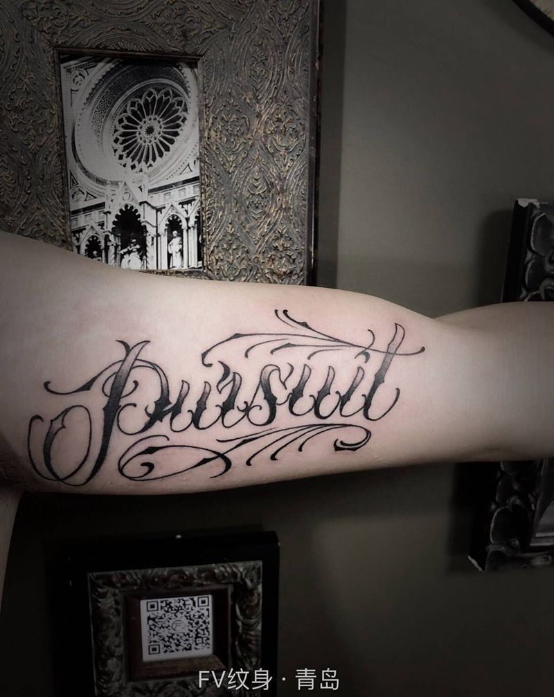 奇卡诺花体，梵文纹身图片
