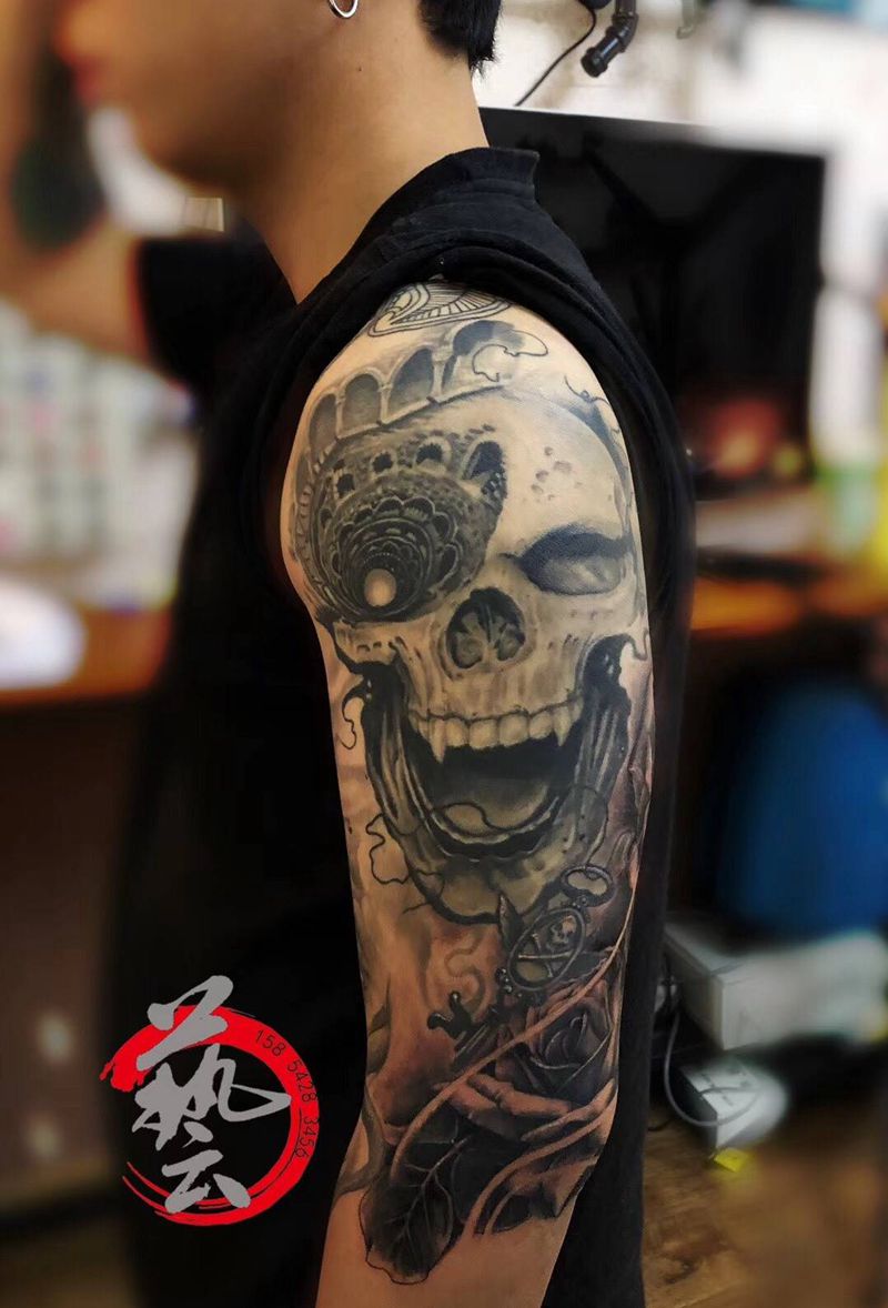 包臂进度纹身图片