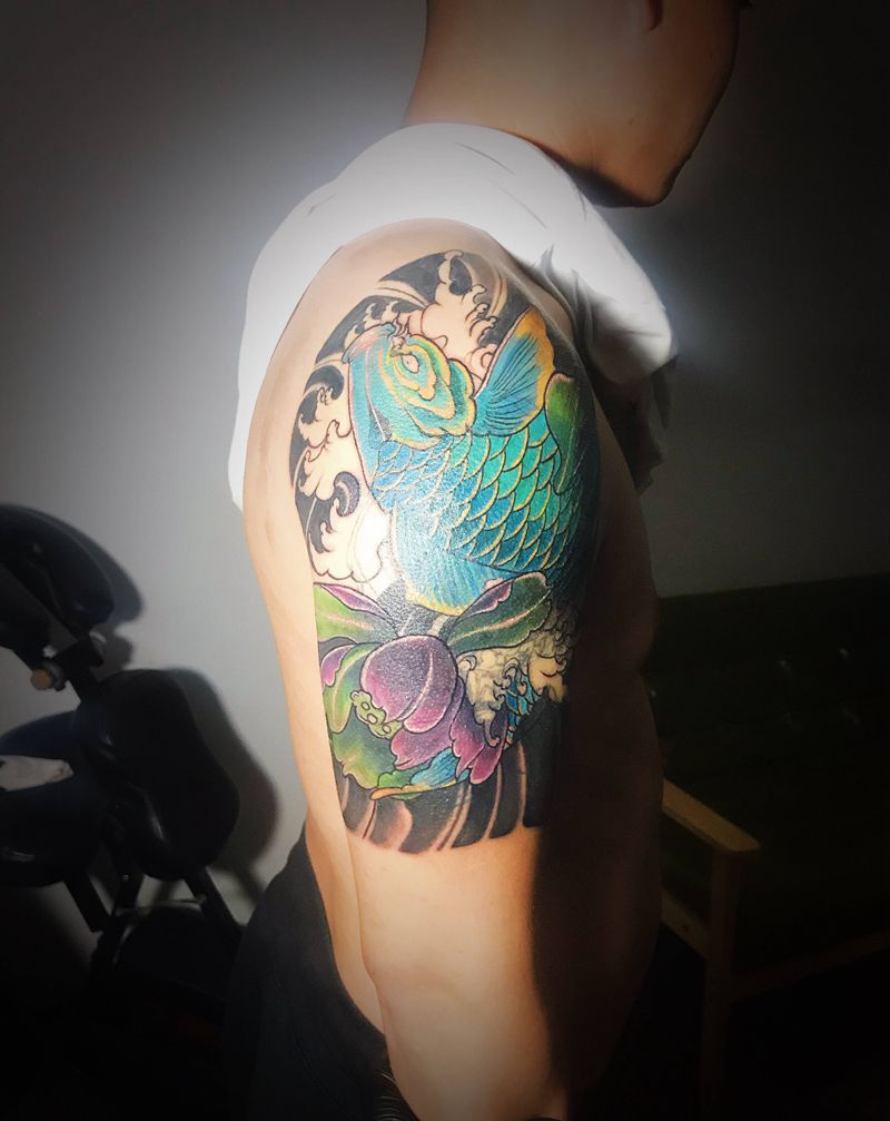 暴力遮盖纹身图片_肩部纹身图案