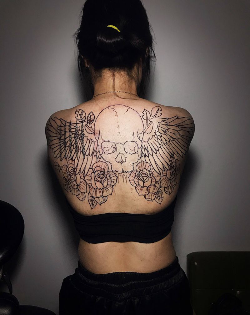 遮盖五条经文纹身图片_肩部纹身图案