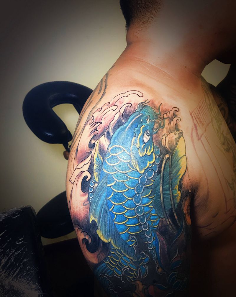 暴力遮盖纹身图片_肩部纹身图案