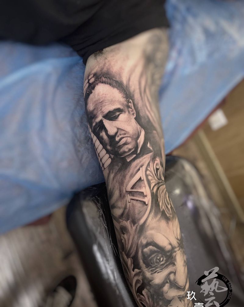 进度纹身图片_手臂纹身图案