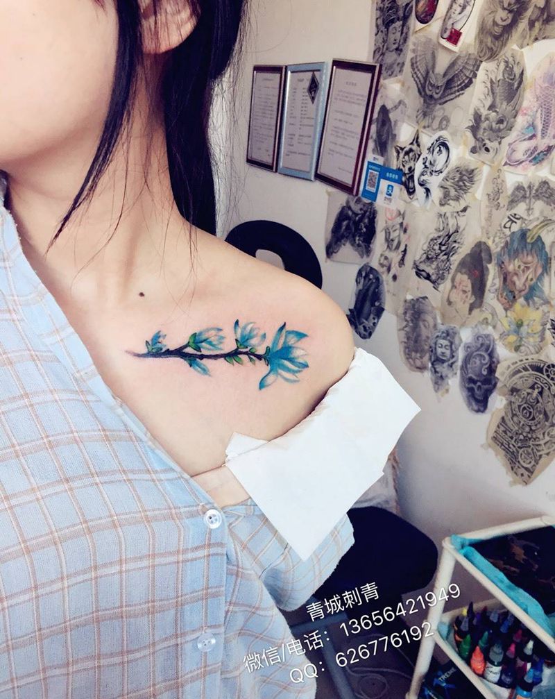 玉兰花纹身 遮盖失败纹身纹身图片