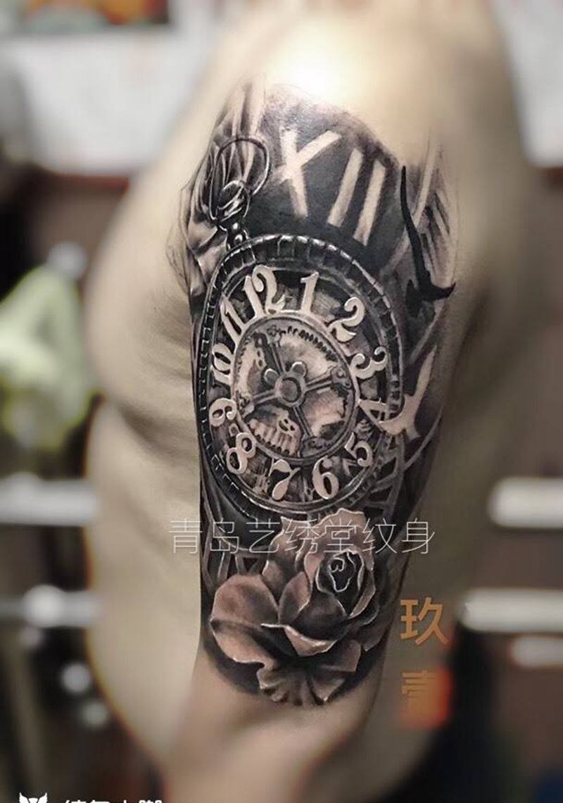 轮回纹身图片_原创写实手臂成品手稿插画纹身图案