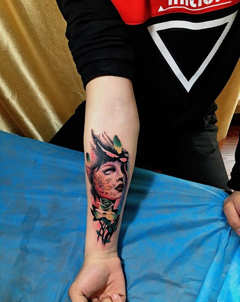 彩色小图纹身图片