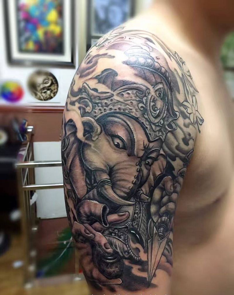 象神纹身图片