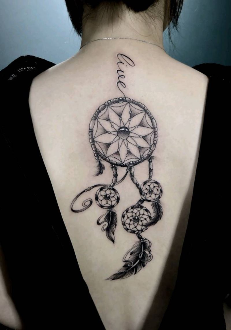 捕梦网纹身，定制版 花体字纹身纹身图片