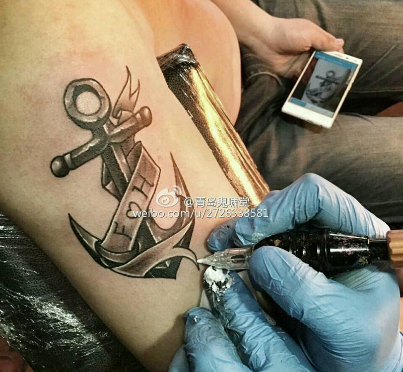 船锚  青岛胶南纹身图片