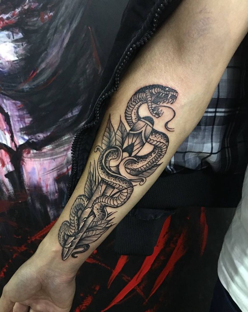 蛇纹身图片
