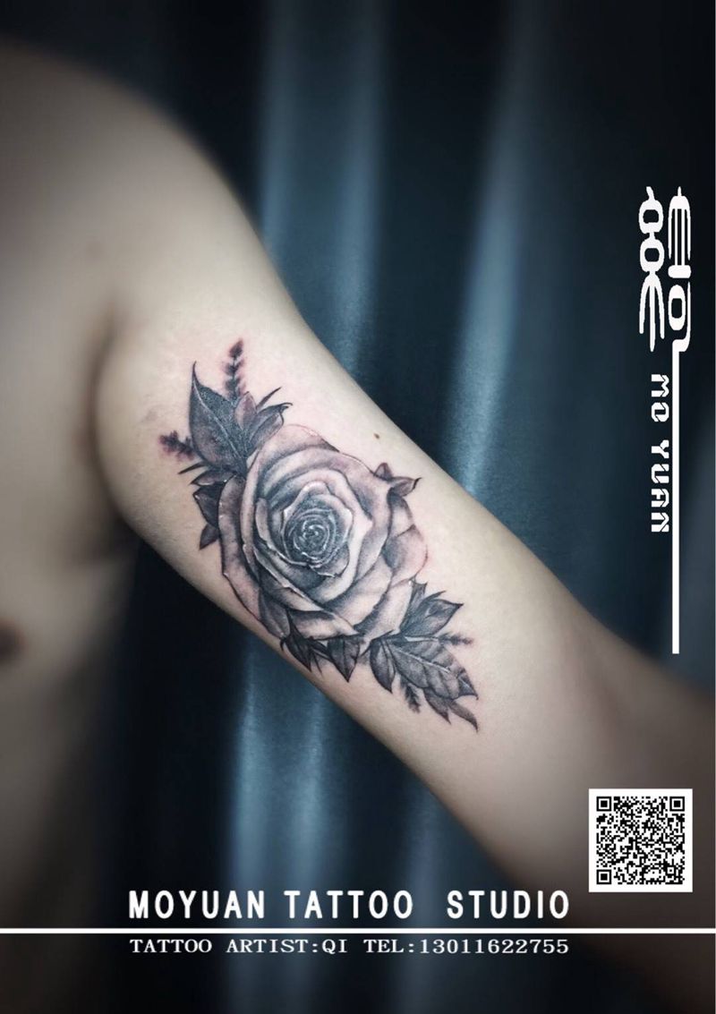 玫瑰纹身图片