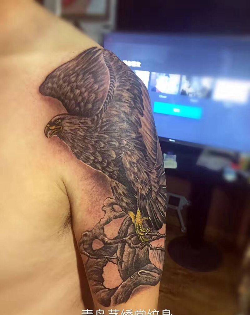 鹰纹身图片