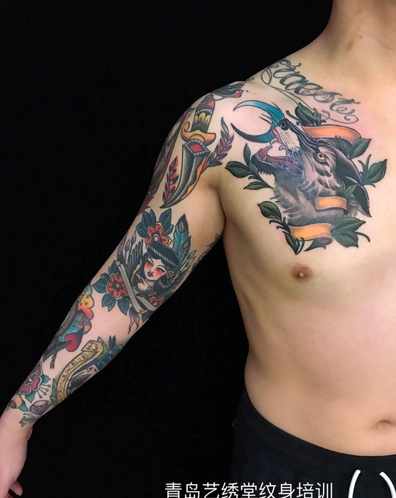 继续接纹身图片