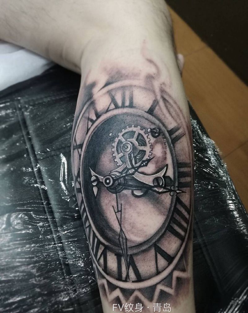 机械表纹身图片