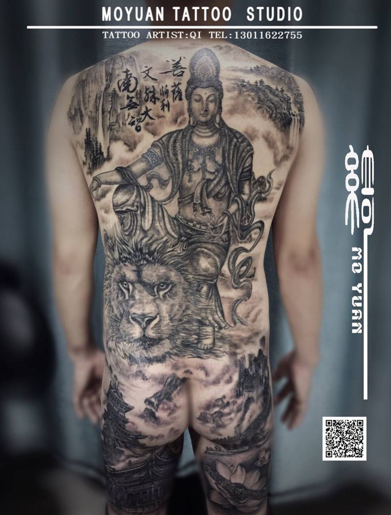 文殊菩萨纹身图片