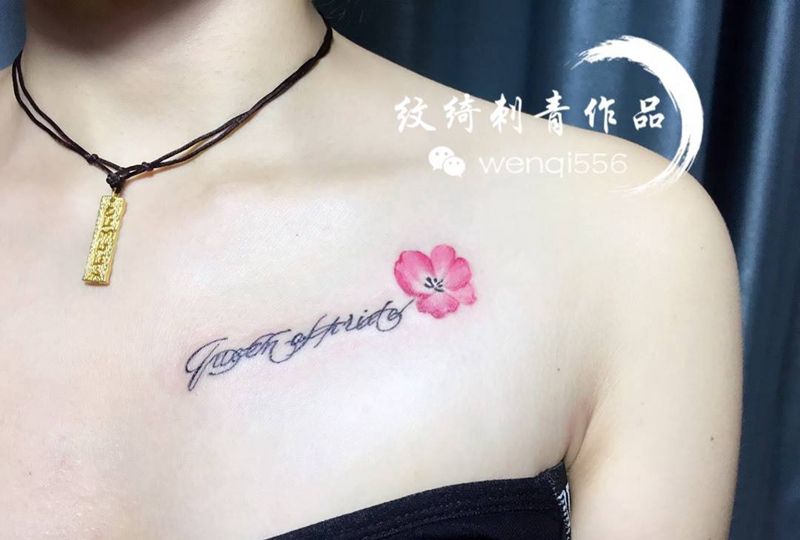 锁骨纹身纹身图片