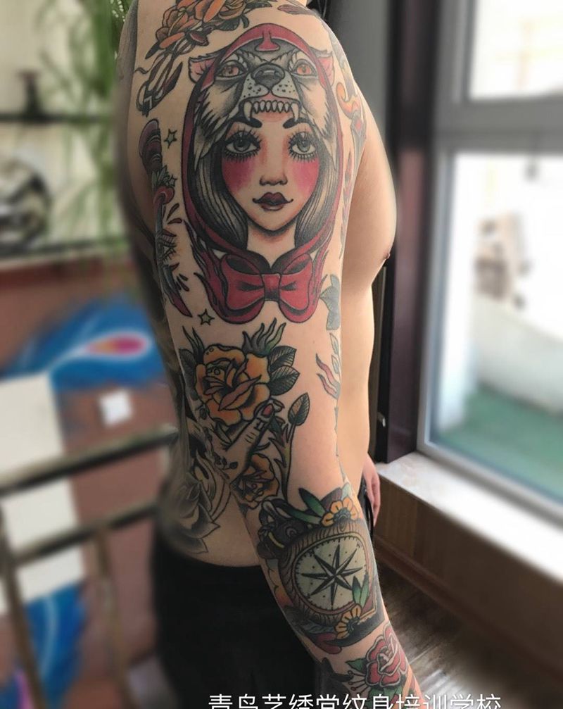 欧美花臂纹身图片_手臂欧美原创成品纹身图案