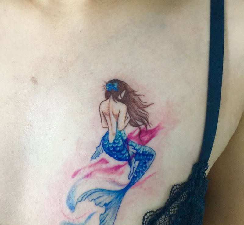 美人鱼纹身图片