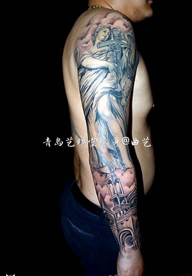 欧美接图纹身图片