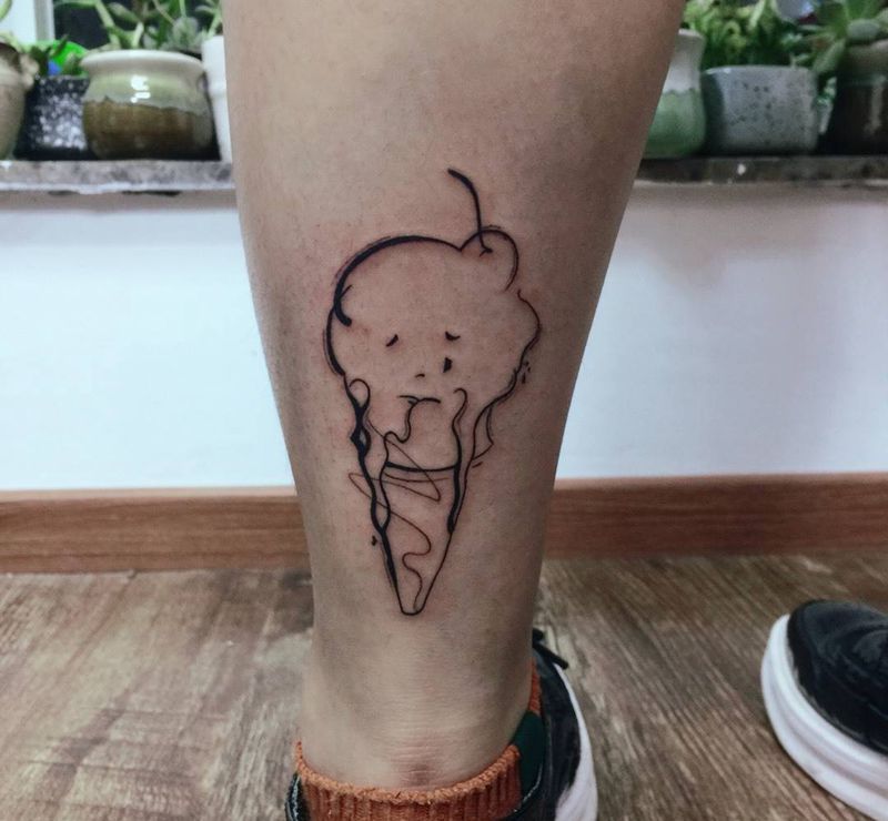 两个冰淇淋纹身图片
