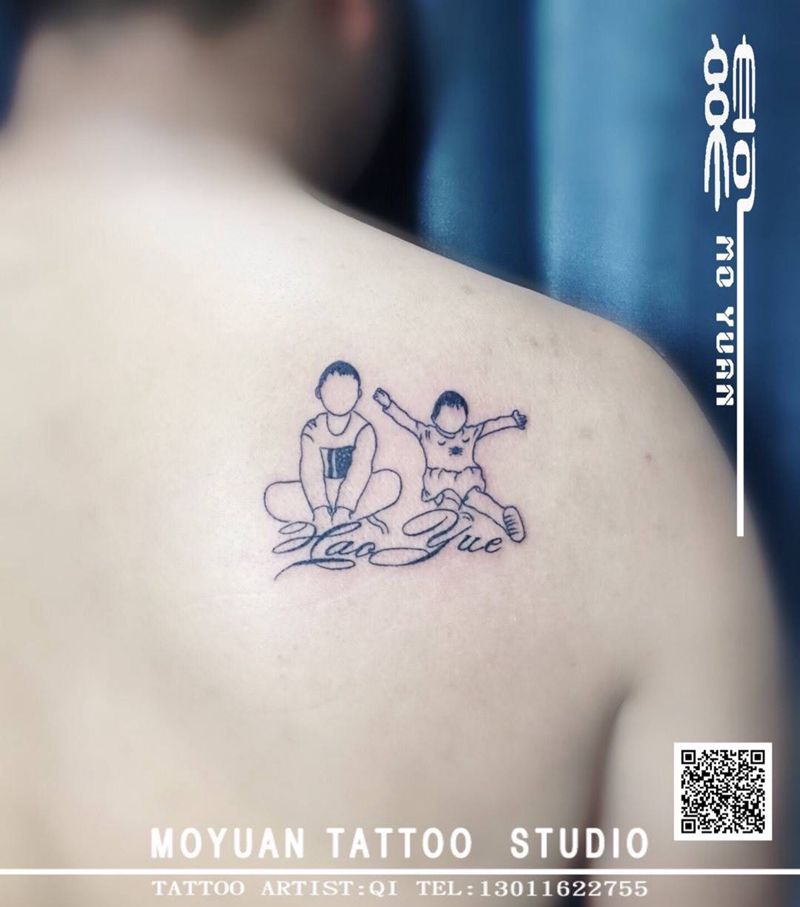 简笔画风格纹身纹身图片