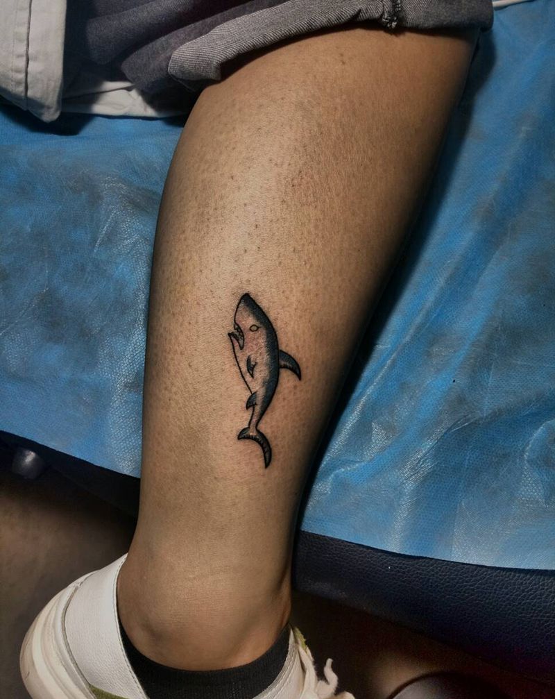 小鲨鱼纹身图片