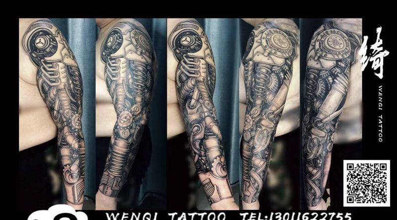 机械臂纹身图片