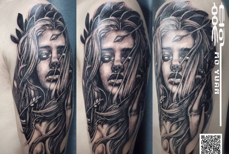 欧美写实风格作品纹身图片