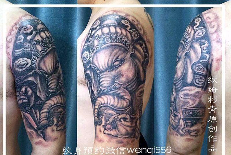 象神纹身图片