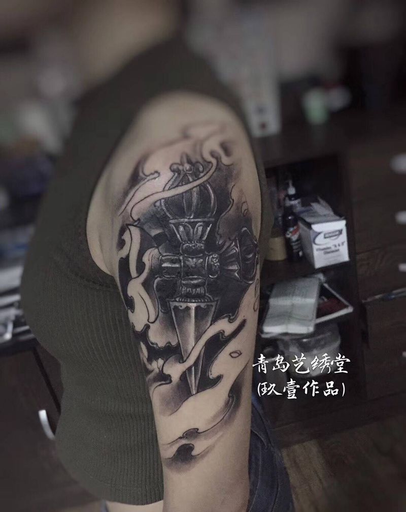 遮盖纹身图片_成品传统臀部插画手稿静物手臂腿部纹身图案