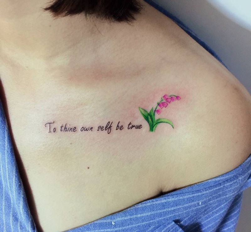 铃兰花纹身图片