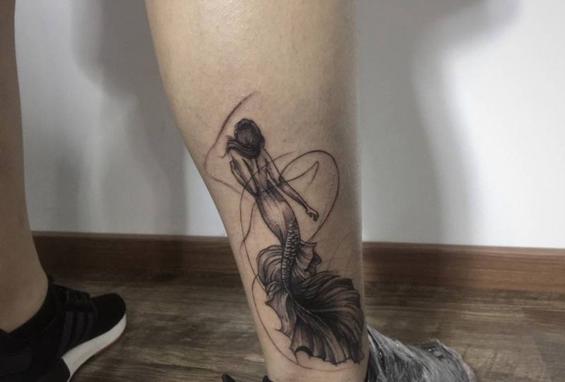 美人鱼纹身图片