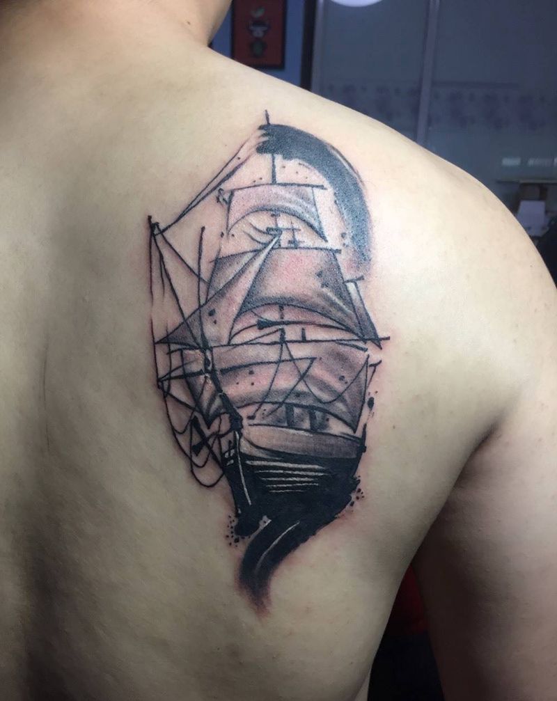 一帆风顺纹身图片