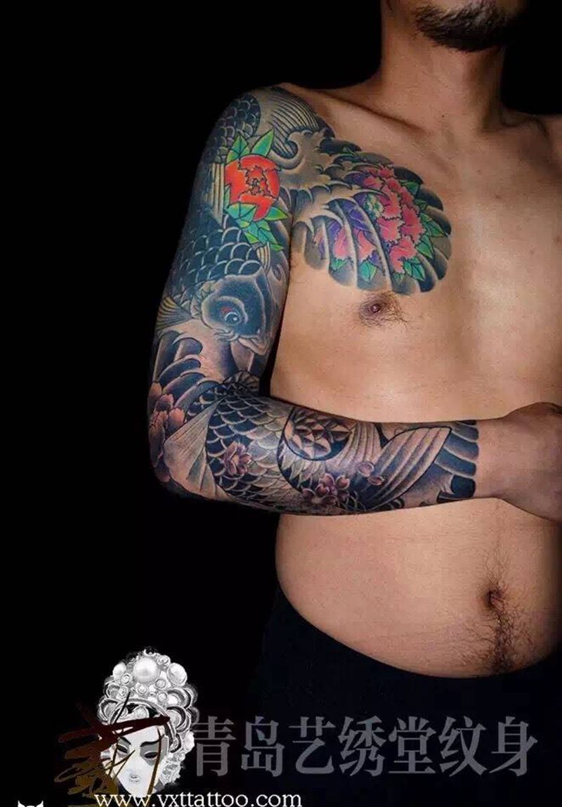 日式包臂纹身图片