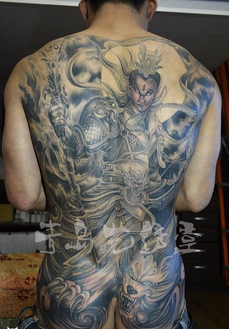 二郎神纹身图片