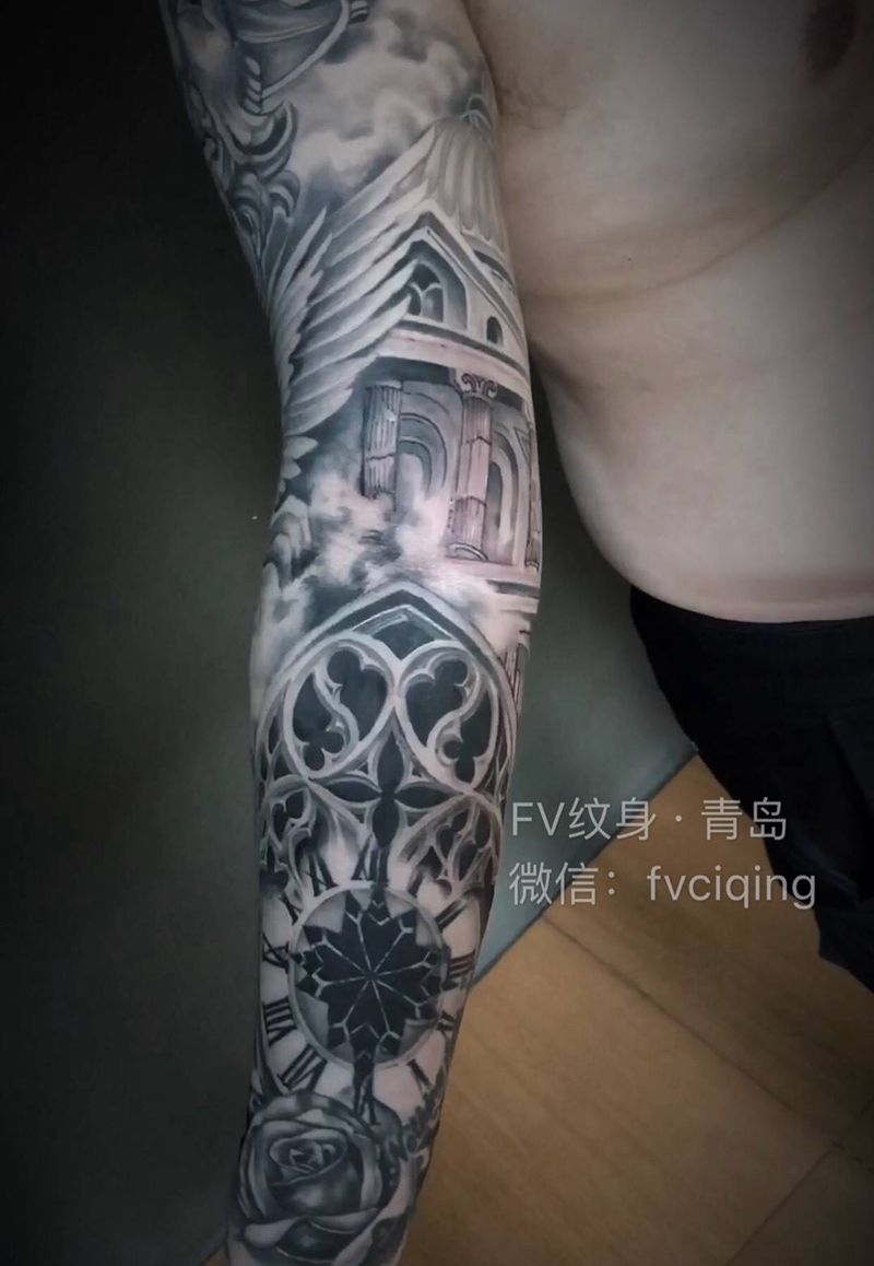 欧美花臂纹身图片