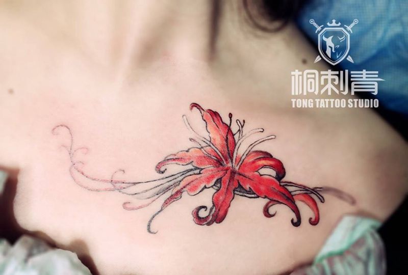 彼岸花，曼陀罗，曼珠沙华纹身图片