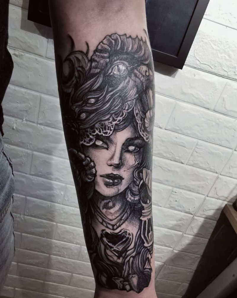 暗黑遮盖图纹身图片_手臂纹身图案