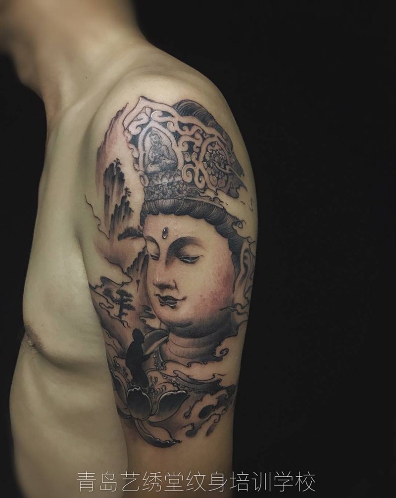 观音纹身图片