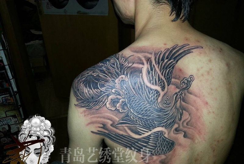 凤凰涅槃纹身图片