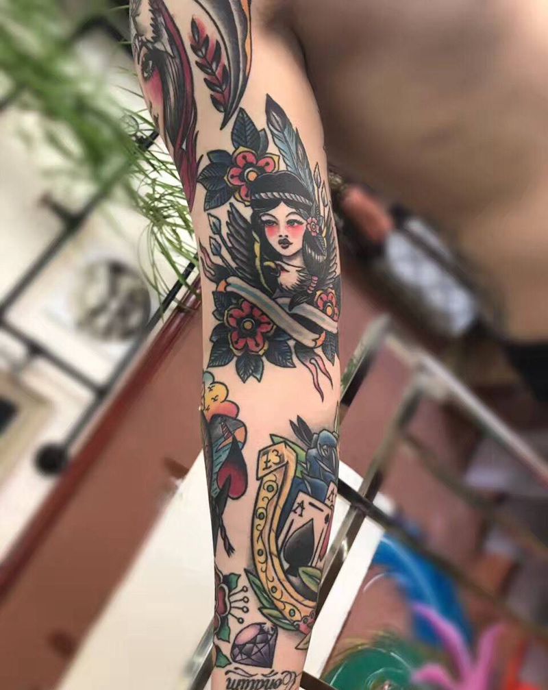 作品恢复后纹身图片_原创贴纸清新手臂成品手稿插画静物人物纹身图案