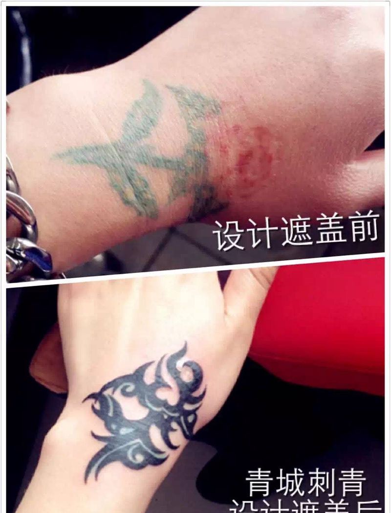 图腾遮盖 原创设计纹身图片_成品手部传统图腾原创纹身图案