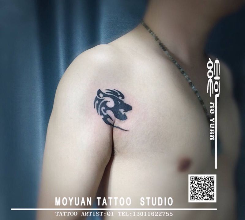 狮子图腾纹身图片