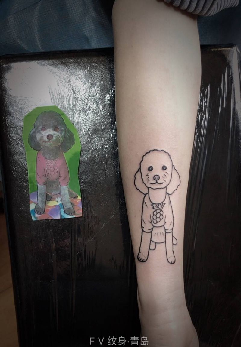 爱宠，简笔纹身图片