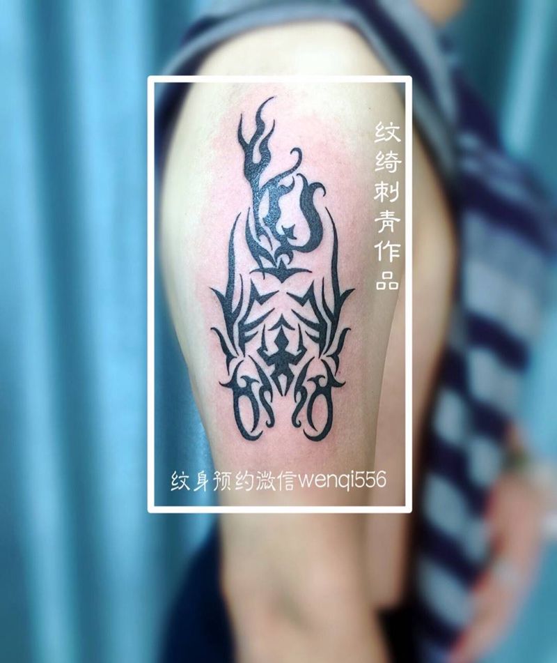 麒麟草纹身图片