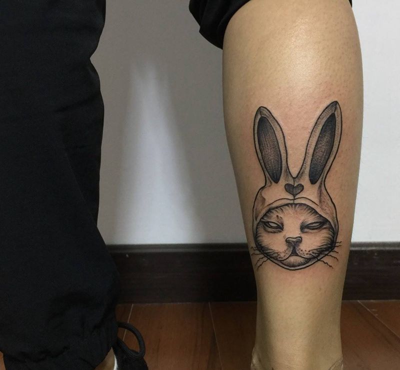 兔子纹身图片