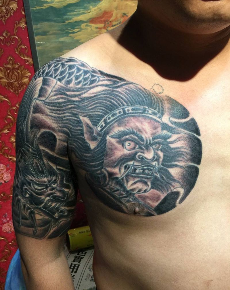 老图上色纹身图片