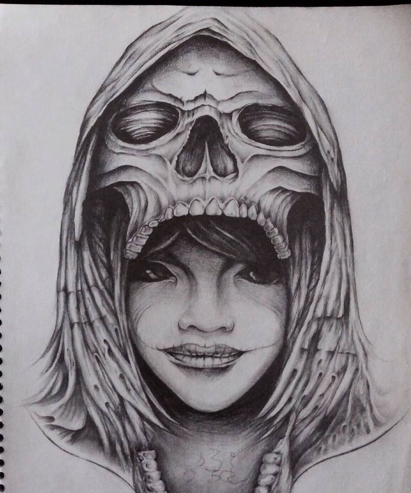 人心隔肚皮纹身图片