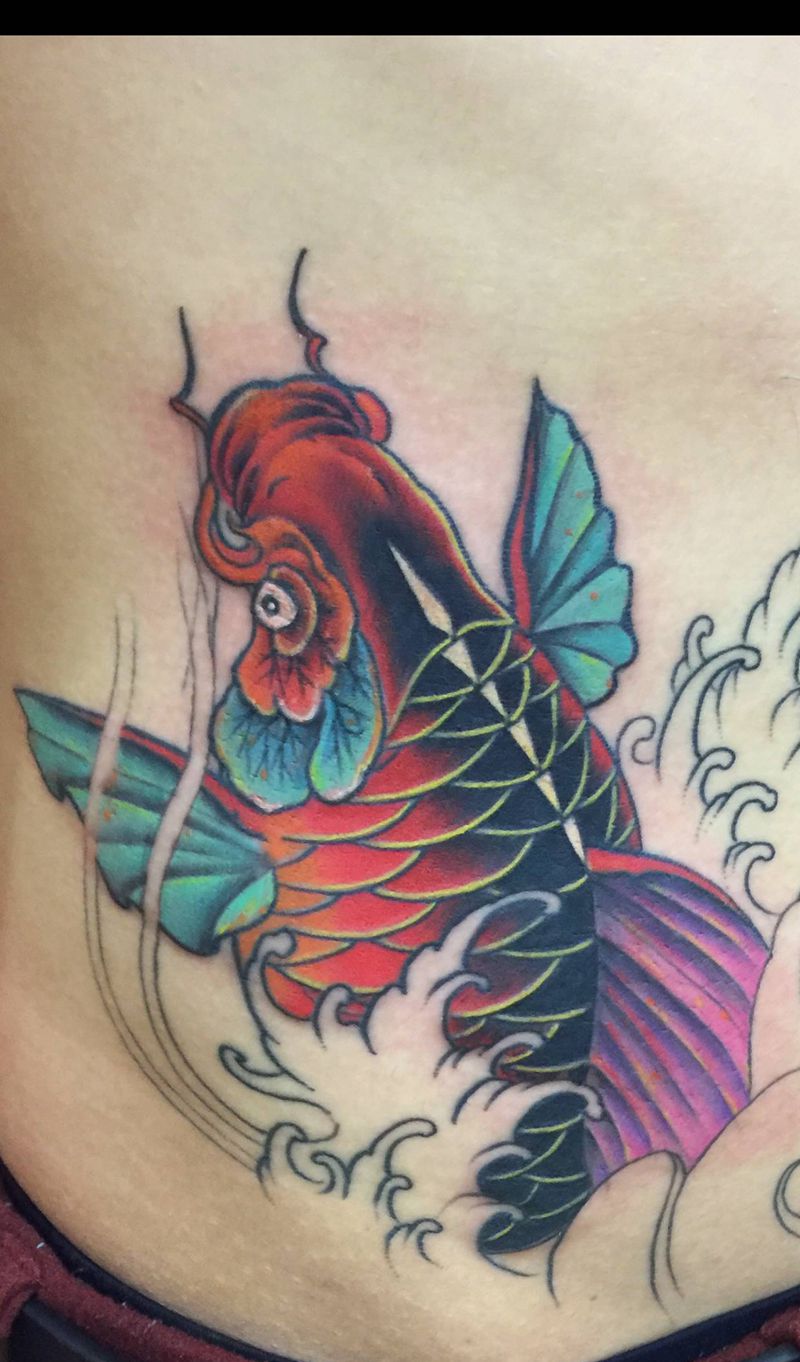 换新衣纹身图片_腹部新传统纹身图案