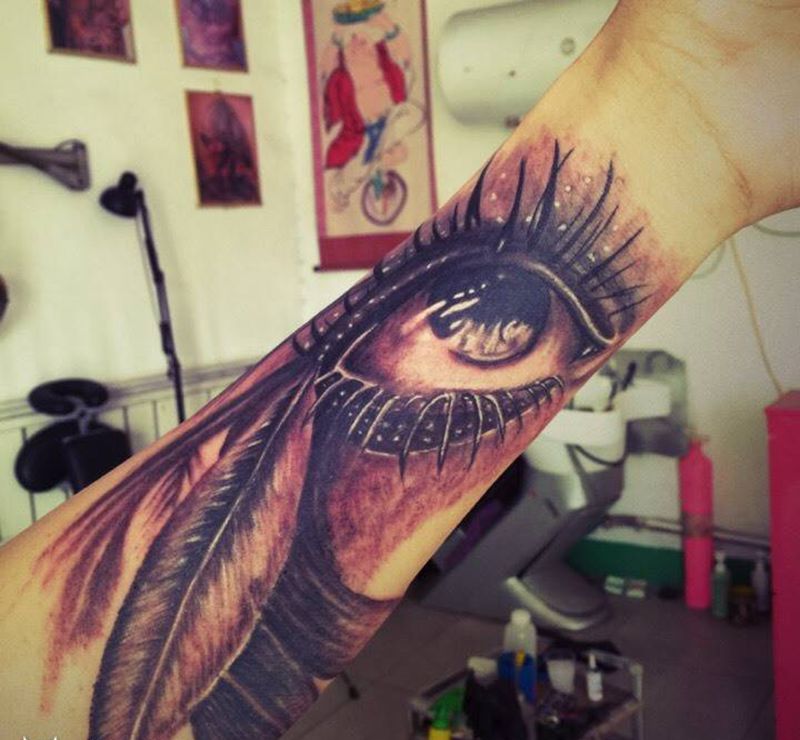 天使之眼纹身图片